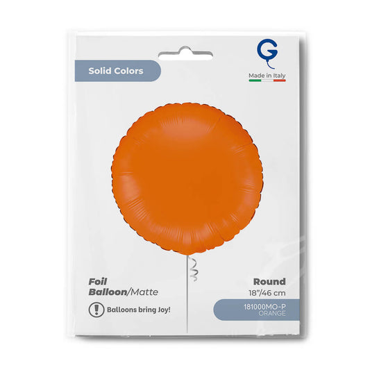Round 18inc Matte Orange Single Pack