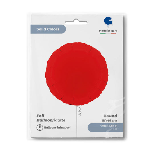 Round 18inc Matte Red