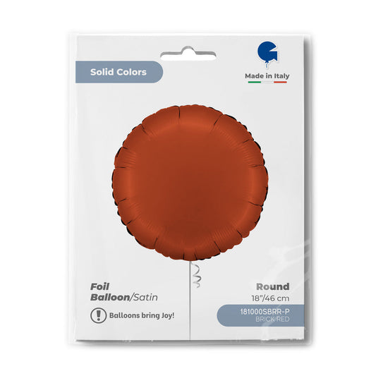 Round 18inc Satin Brick Red