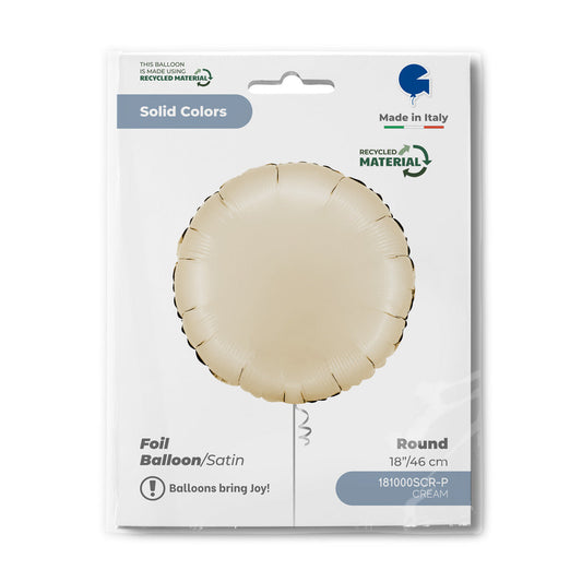 Round 18inc Satin Cream