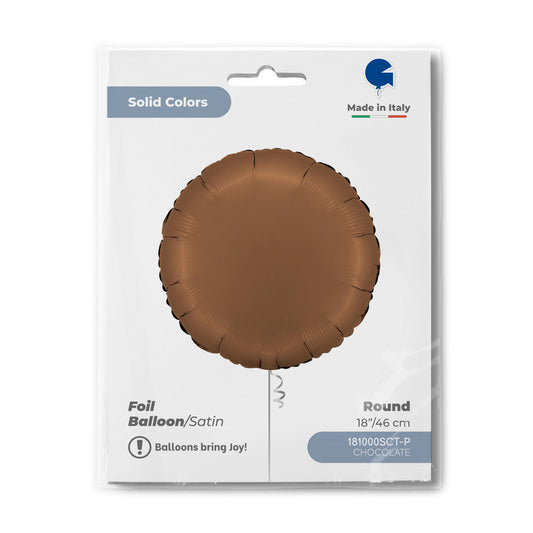 Round 18inc Satin Chocolate