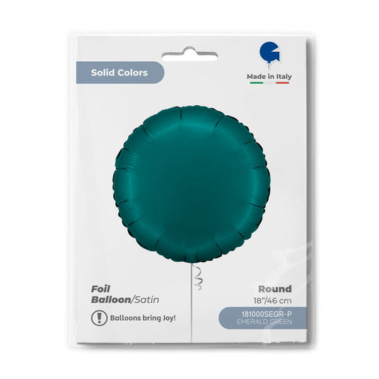 Round 18inc Satin Emerald Green