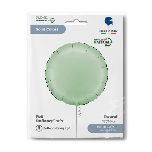 Round 18inc Satin Glazed Mint