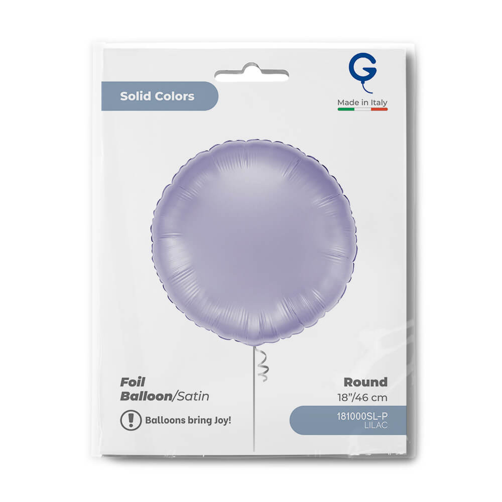 Round 18inc Satin Lilac Single Pack