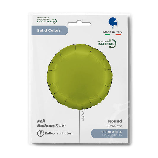 Round 18inc Satin Matcha Latte