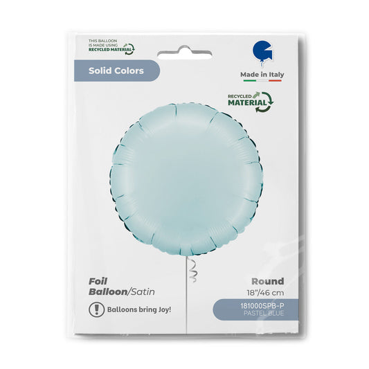 Round 18inc Satin Pastel Blue
