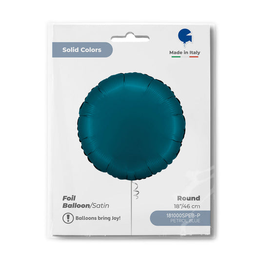 Round 18inc Satin Petrol Blue