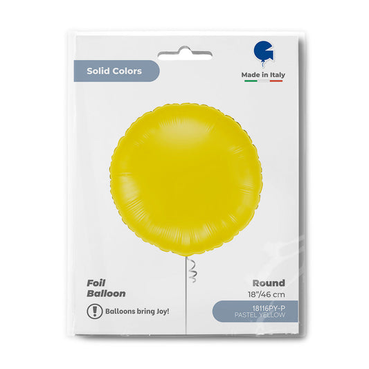 Round 18inc Pastel Yellow