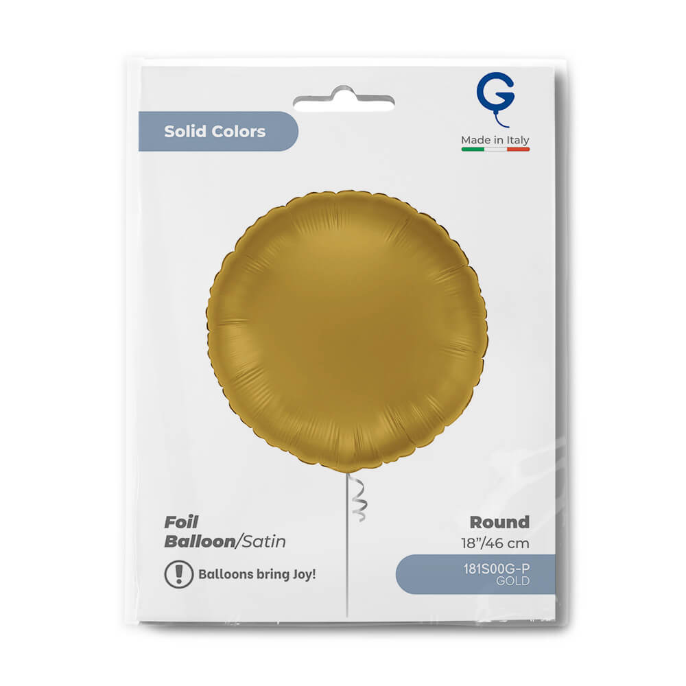 Round 18inc Satin Gold Single Pack