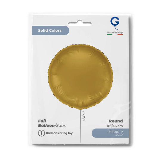 Round 18inc Satin Gold Single Pack