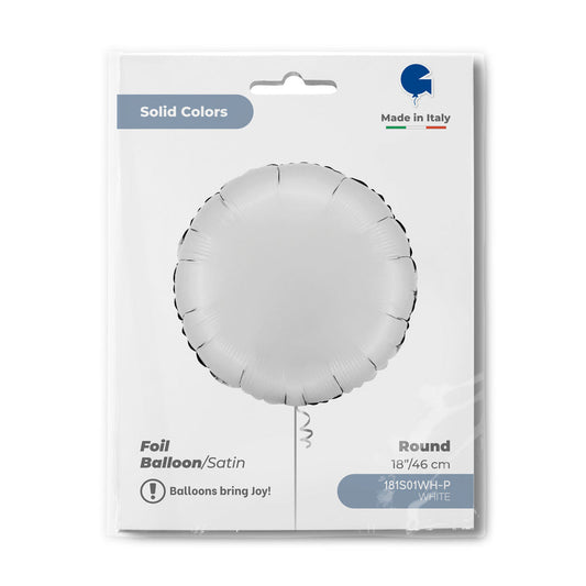 Round 18inc Satin White