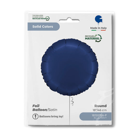 Round 18inc Satin Blue Navy