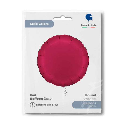 Round 18inc Satin Cherry