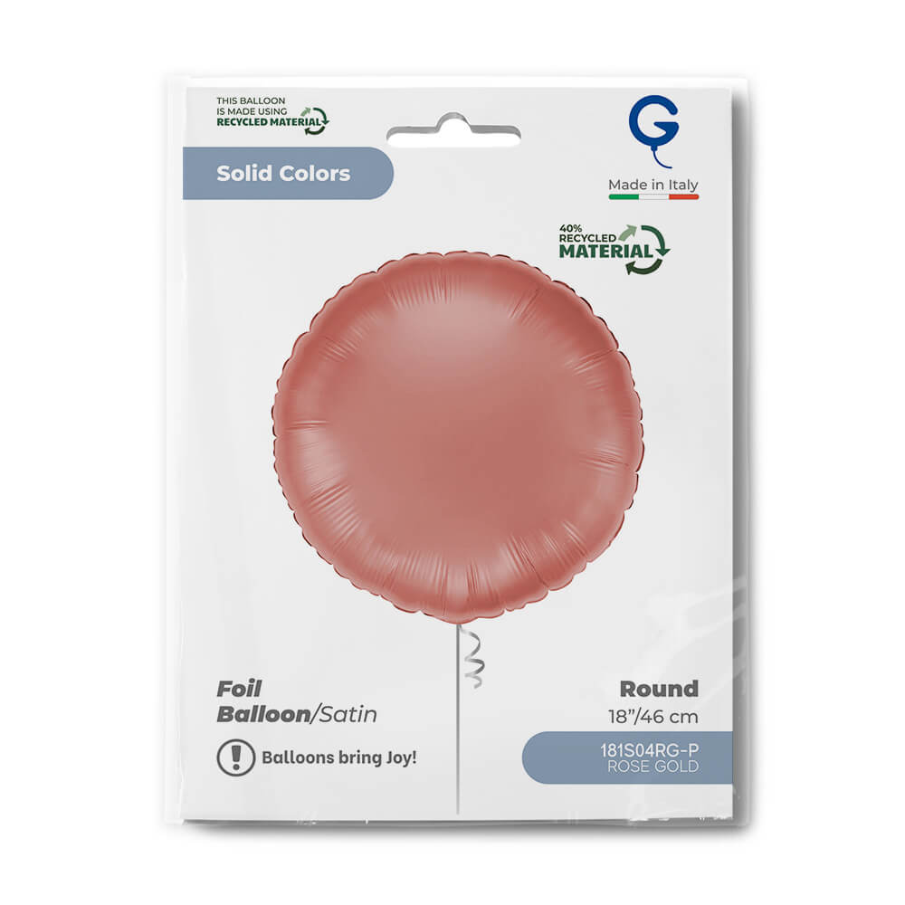 Round 18inc Satin Rose Gold - Single Pack