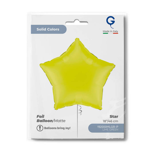 Star 18inc Matte Lime Green Single Pack