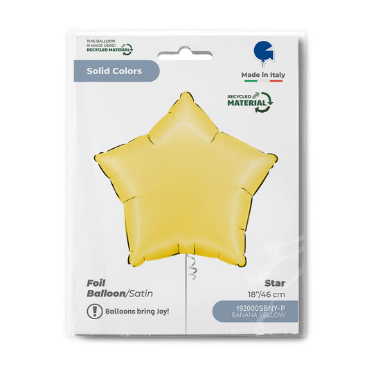 Star 18inc Satin Banana Yellow
