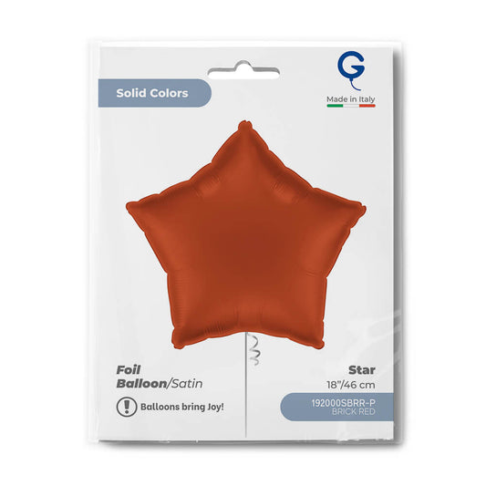 Star 18inc Satin Brick Red Single Pack