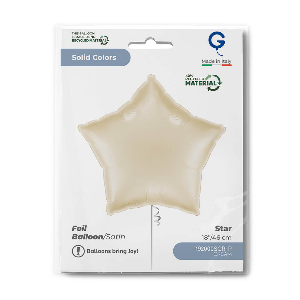 Star 18inc Satin Cream Single Pack