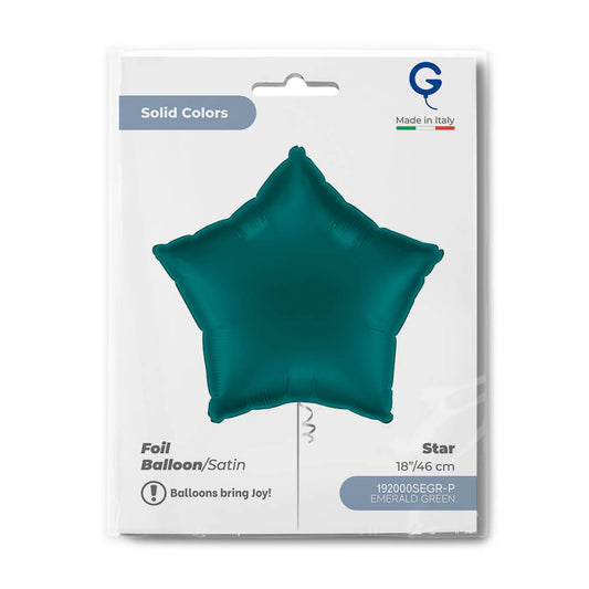 Star 18inc Satin Emerald Green Single Pack