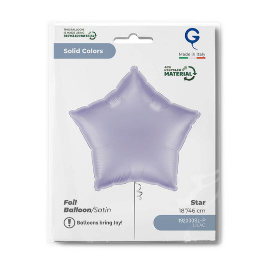 Star 18inc Satin Lilac Single Pack