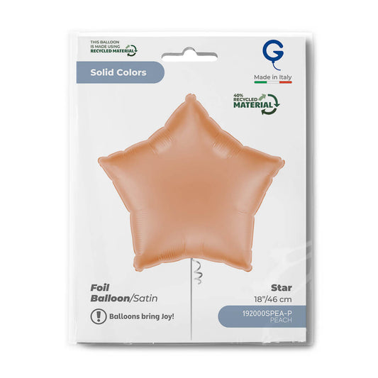 Star 18inc Satin Peach Single Pack