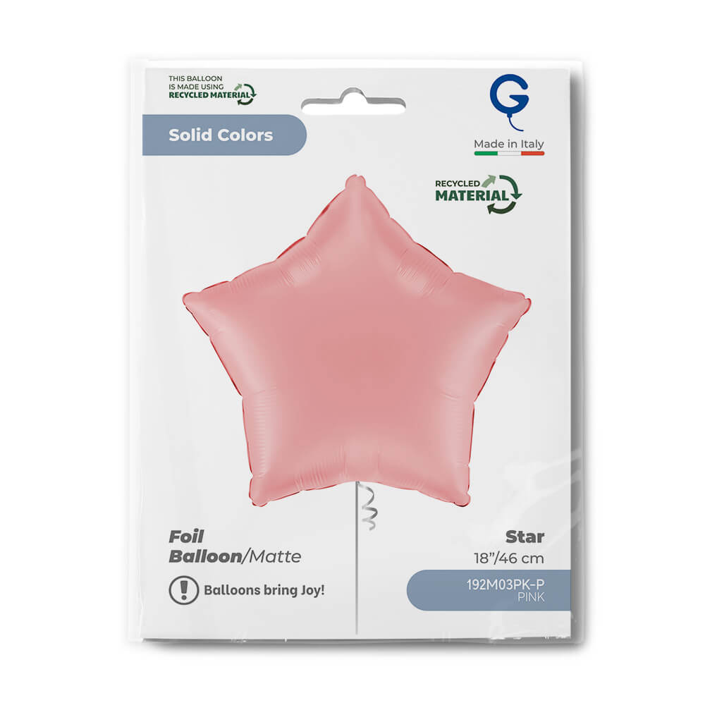 Star 18inc Matte Pink Single Pack