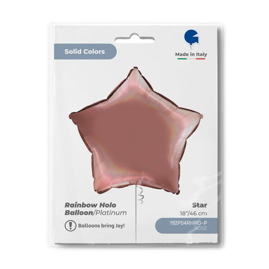 Star 18inc Rainbow Holographic Platinum Rosè