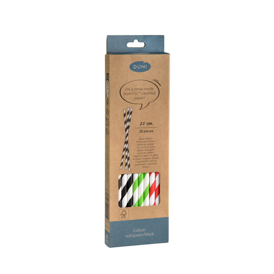 BioPak Coloured Paper Straws (Pack of 20)