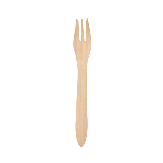 BioPak Large Waxed Wooden Forks (Pack of 10)