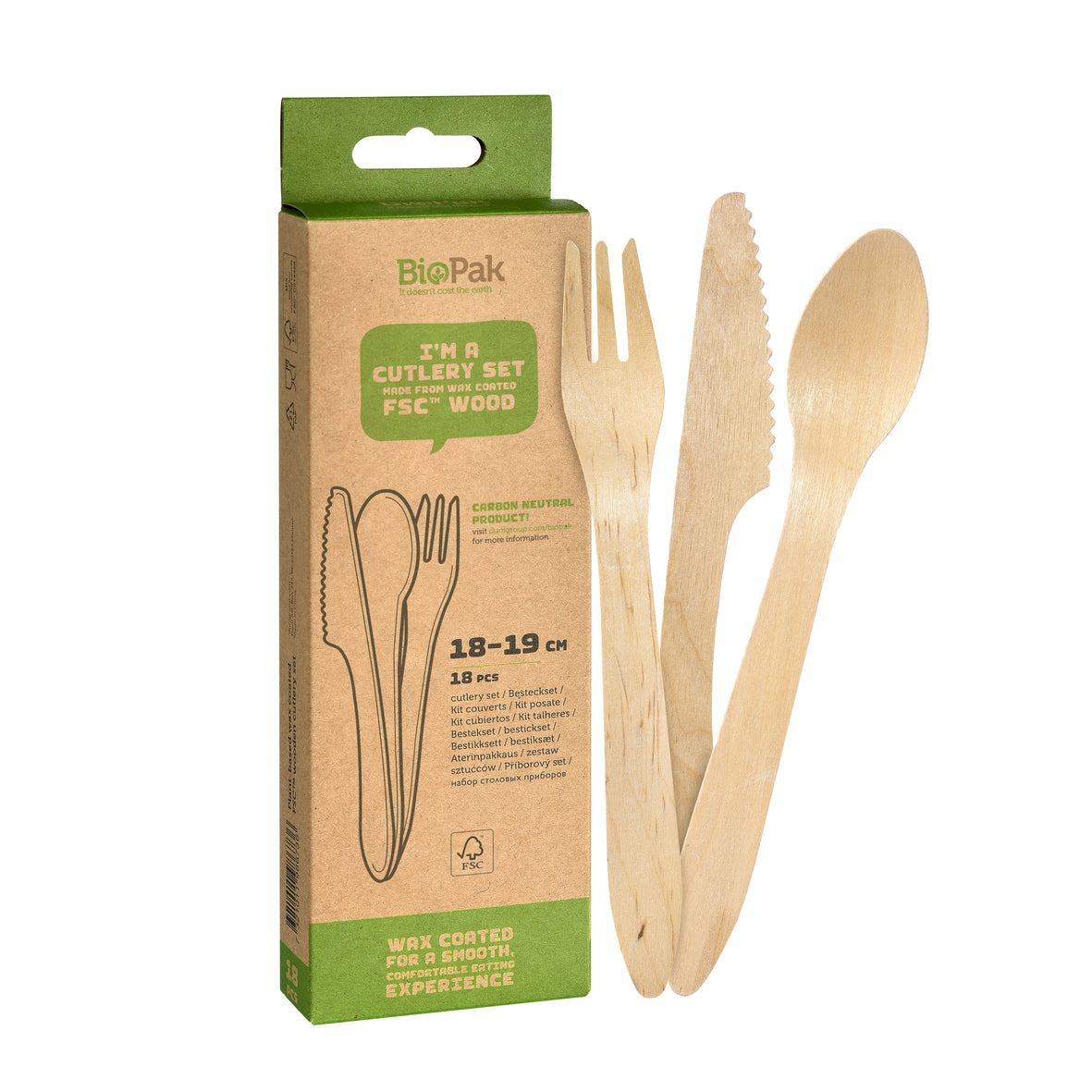 BioPak Grand Cutlery Set 6 Sets (Pack of 18)