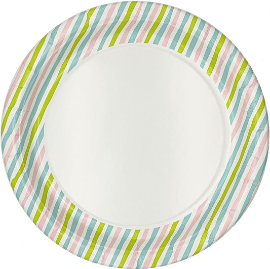Paper Plates 22cm Stripes Multi (Pack of 10)