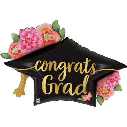 Watercolor Floral Grad (W)