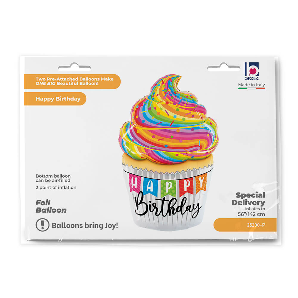 Special Delivery Birthday Cupcake Balloon