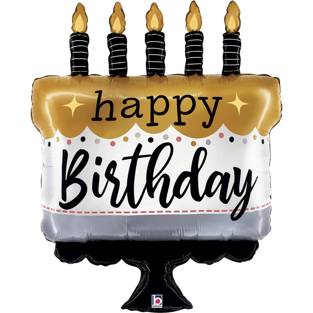 Satin Metallic Birthday Cake (W)