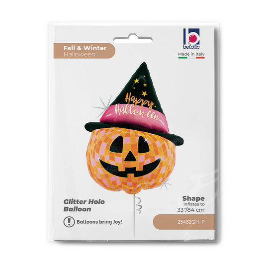 Disco Halloween Jack O Lantern Balloon