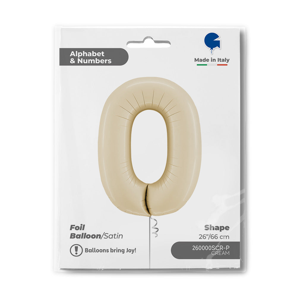 Number 0 Satin Cream 26inc