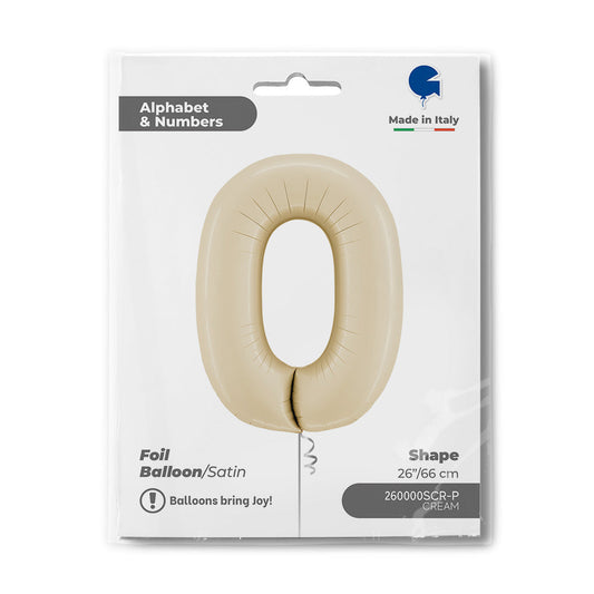 Number 0 Satin Cream 26inc