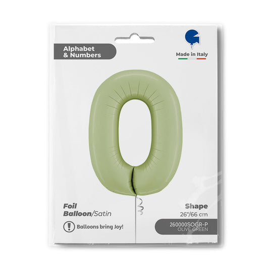 Number 0 Satin Olive Green 26inc