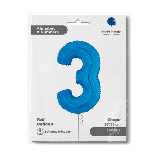 Number 3 Blue 26inc