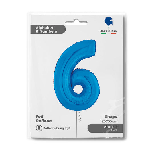 Number 6 Blue 26inc