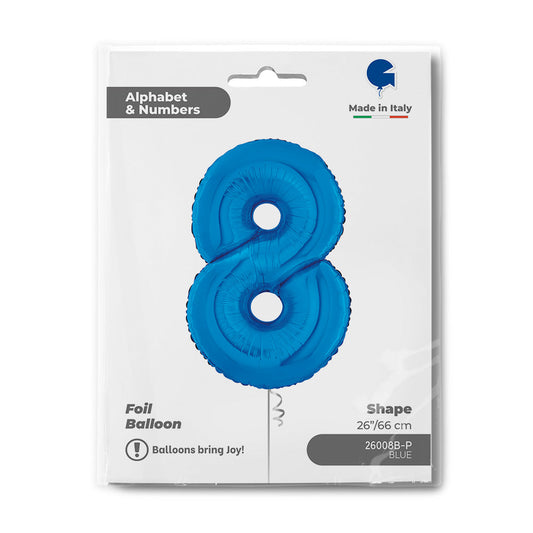 Number 8 Blue 26inc