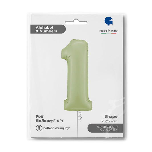 Number 1 Satin Olive Green 26inc