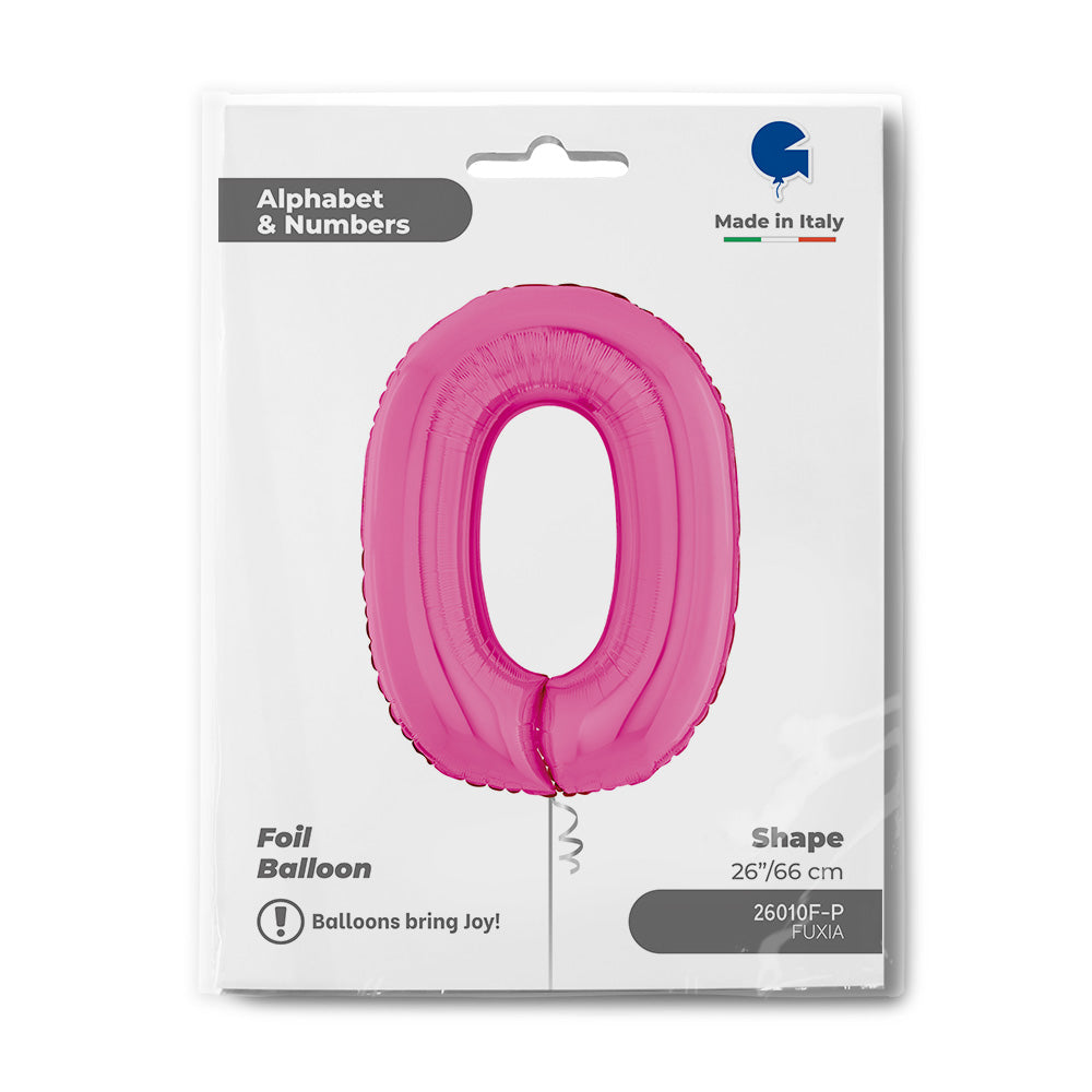 Number 0 Fuxia 26inc