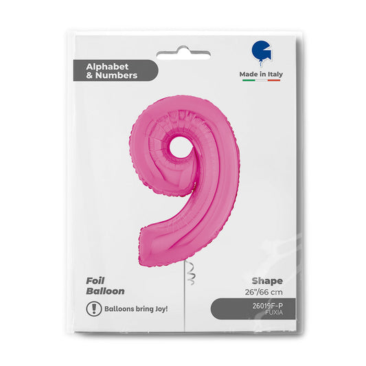 Number 9 Fuxia 26inc