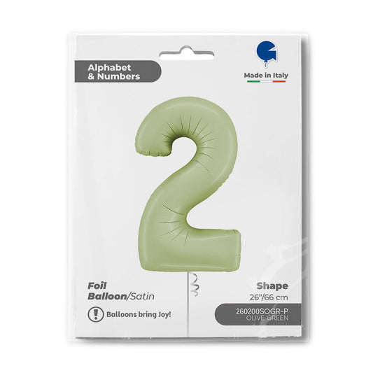 Number 2 Satin Olive Green 26inc