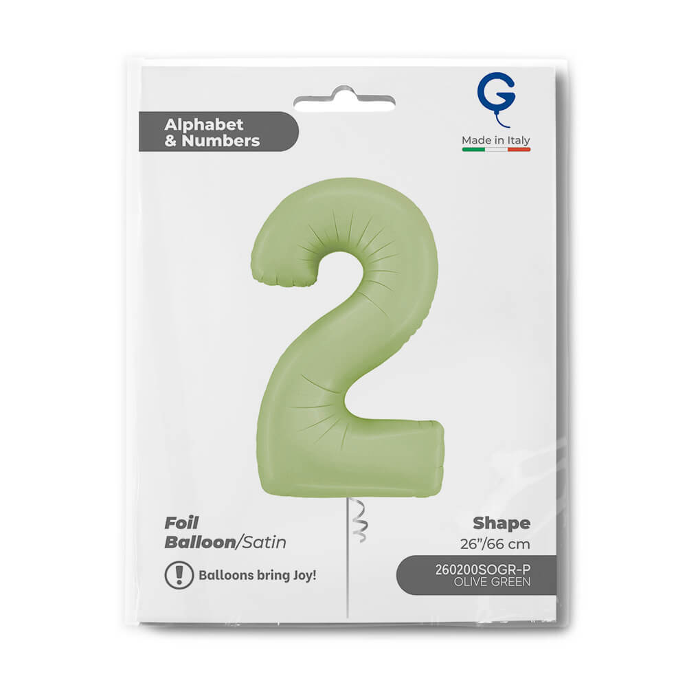 Number 2 Satin Olive Green 26inc Single Pack