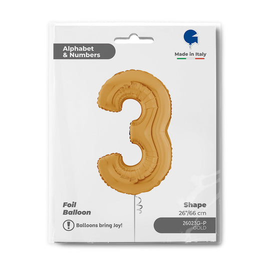 Number 3 Gold 26inc