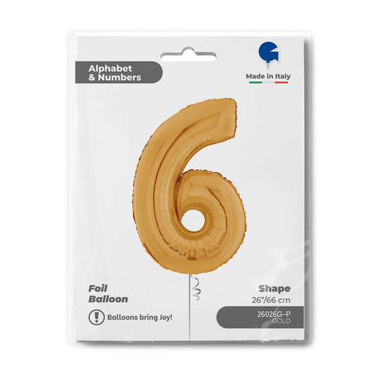 Number 6 Gold 26inc