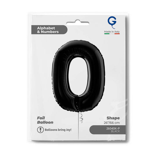 Number 0 Black 26" Single Pack