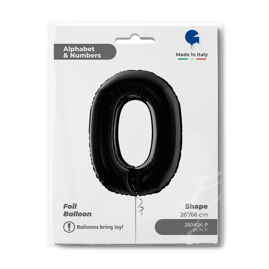 Number 0 Black 26inc